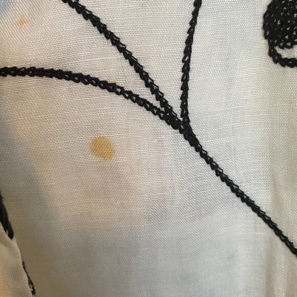 Silk Land Womens Floral Embroidered Linen Lined Jacket Size 3X OfficeCore Career - Picture 5 of 10